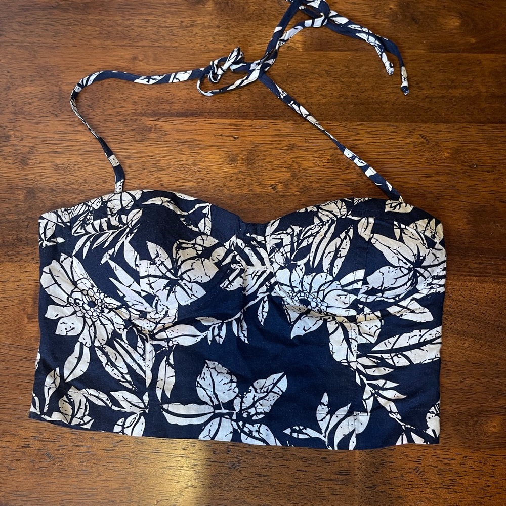 Dark blue Halter top in size Small Never have used